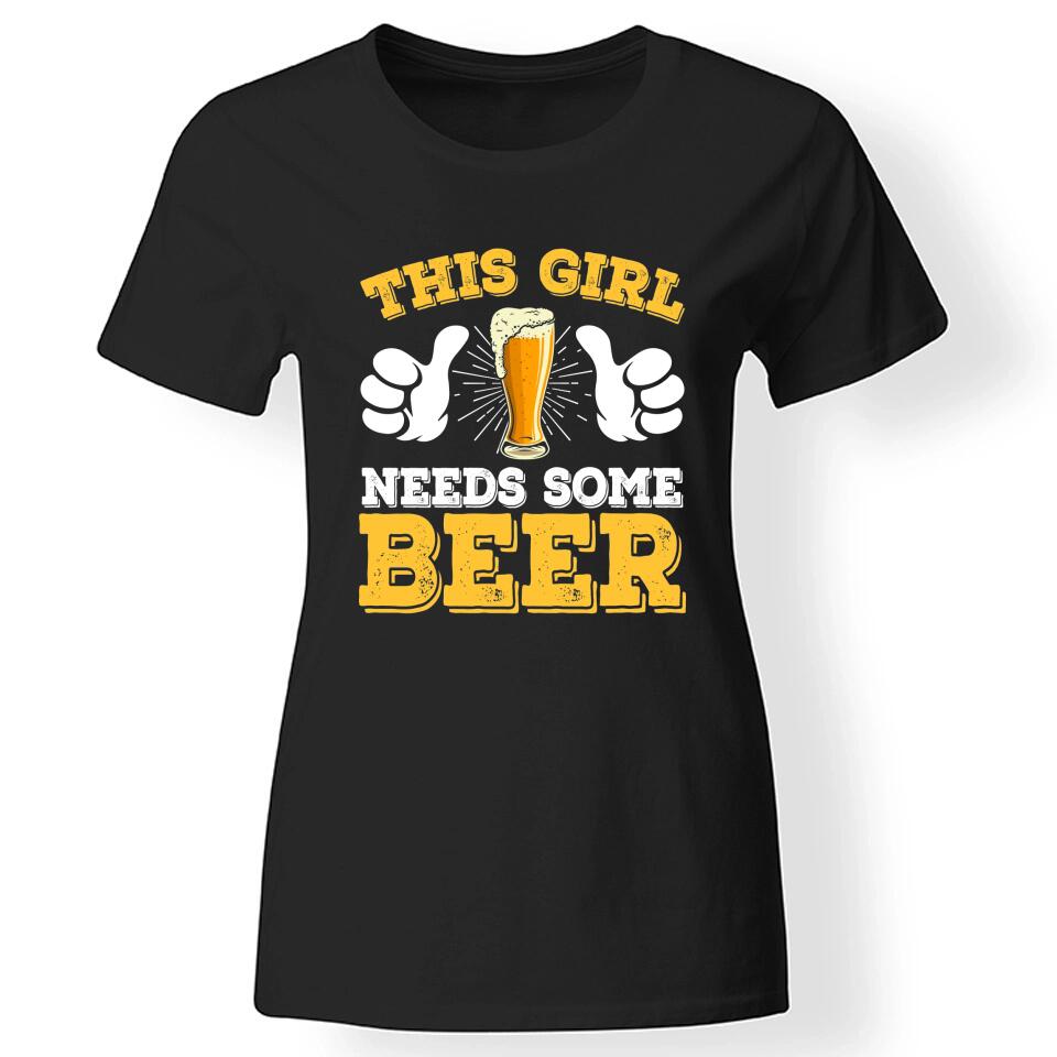 Vicces sörös póló nőknek fekete