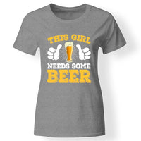 Vicces sörös póló nőknek szürke