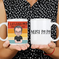 A legjobb Papa bögre szerkeszthető karakterekkel