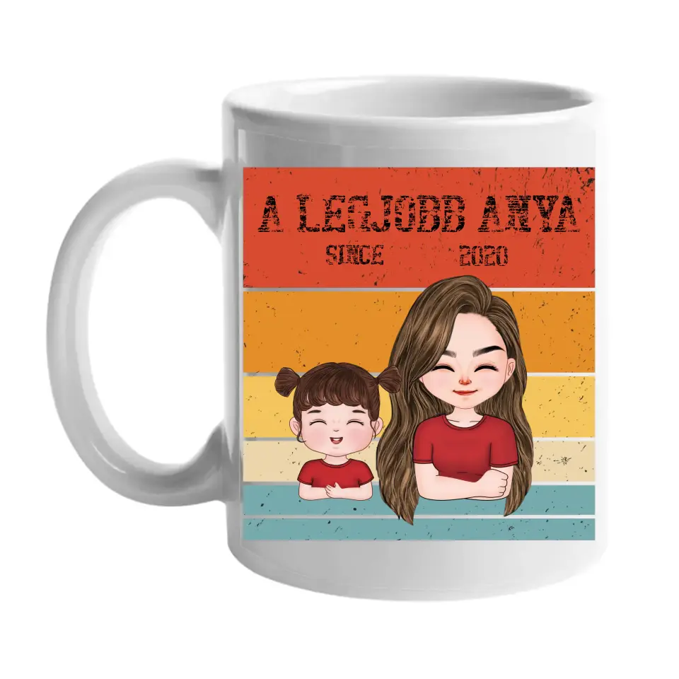 A legjobb Anya bögre szerkeszthető karakterekkel