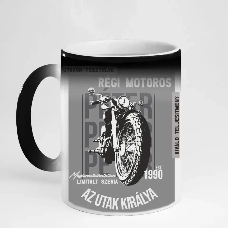 Az utak királya motoros ajándék bögre