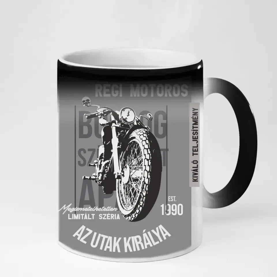 Az utak királya motoros ajándék bögre