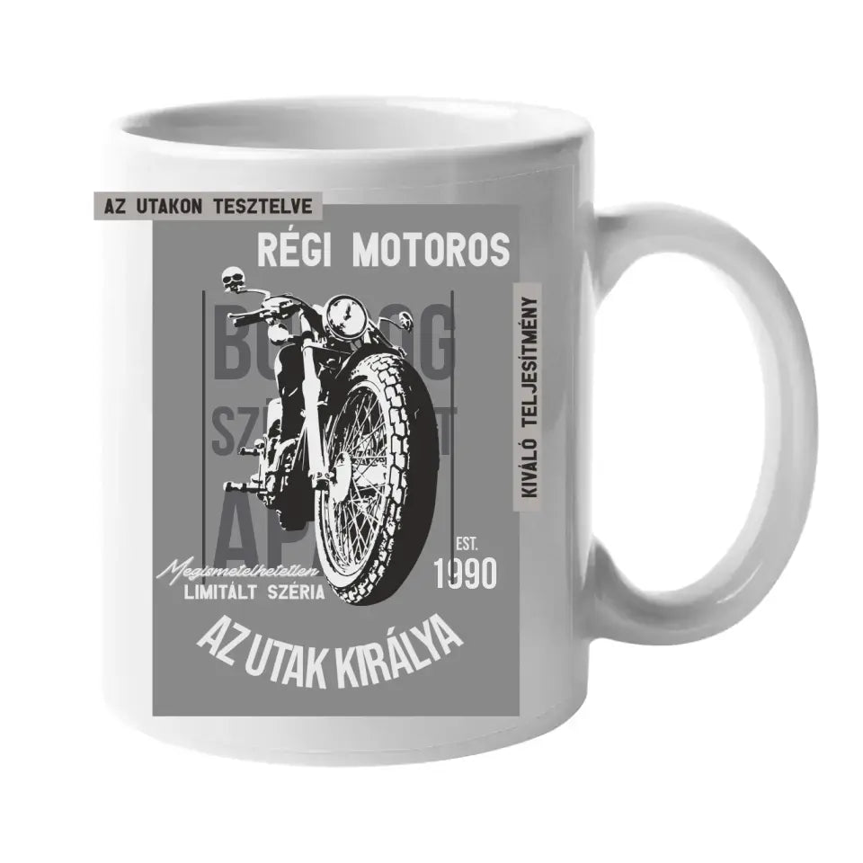 Az utak királya motoros ajándék bögre