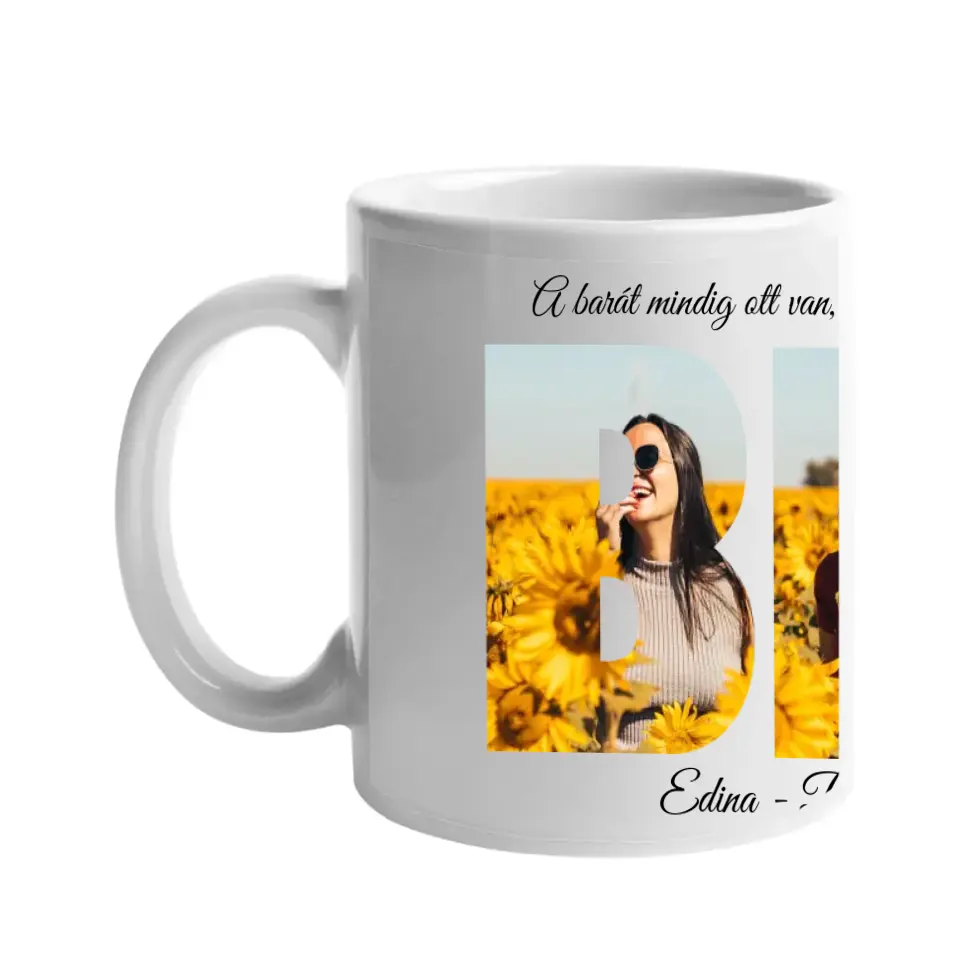 BFF feliratú egyedi képes bögre