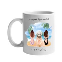 3 barátnő a tengerparton bögre