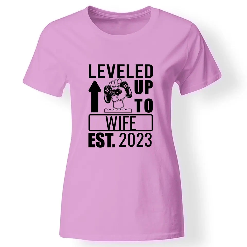 Level up gamer női póló felirattal rózsaszín