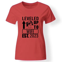 Level up gamer női póló felirattal piros