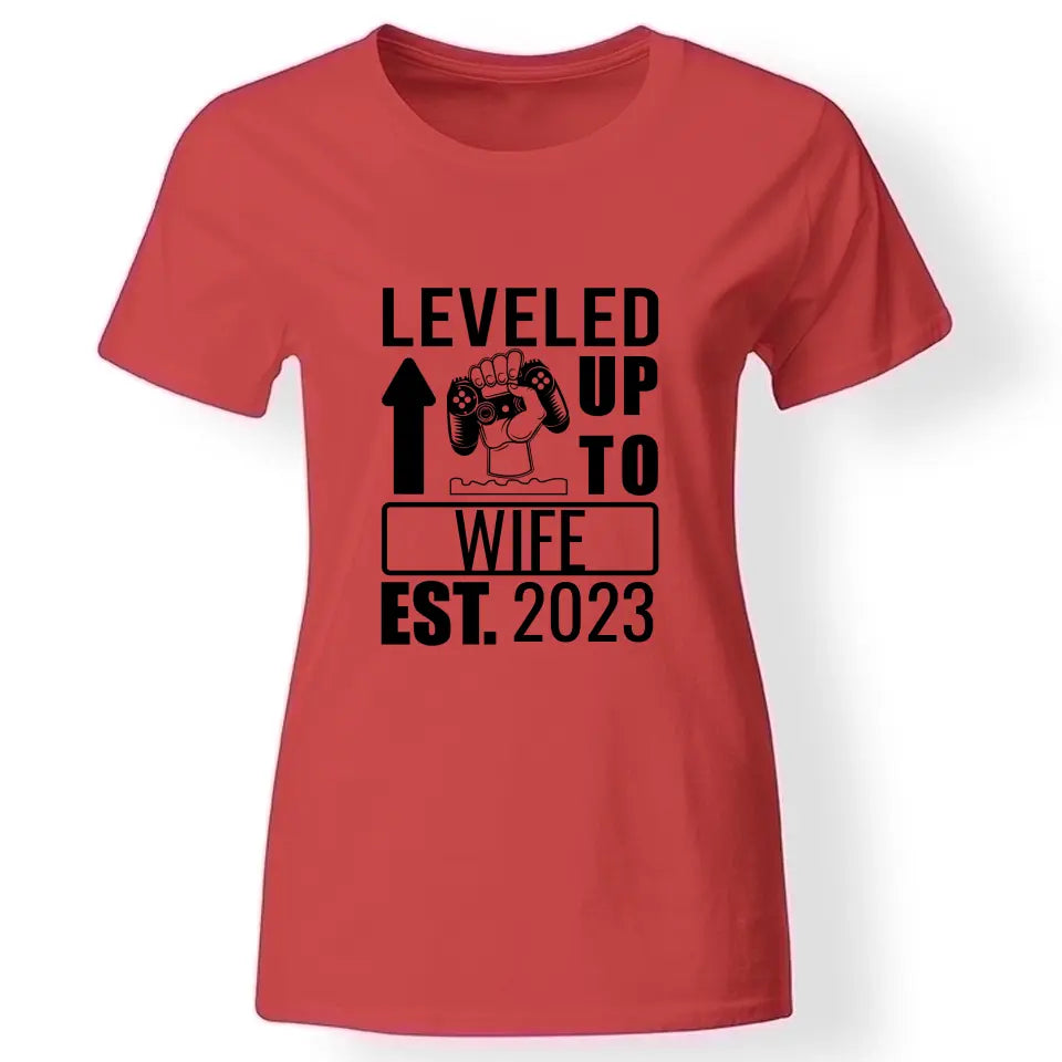 Level up gamer női póló felirattal piros