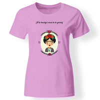 Frida Kahlo póló nőknek rózsaszín