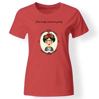 Frida Kahlo póló nőknek piros