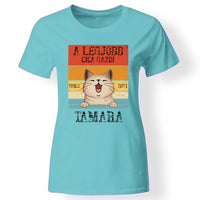 A legjobb cicagazdi egyedi női póló türkiz