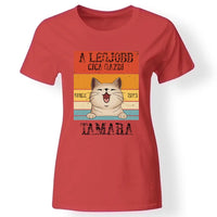 A legjobb cicagazdi egyedi női póló piros