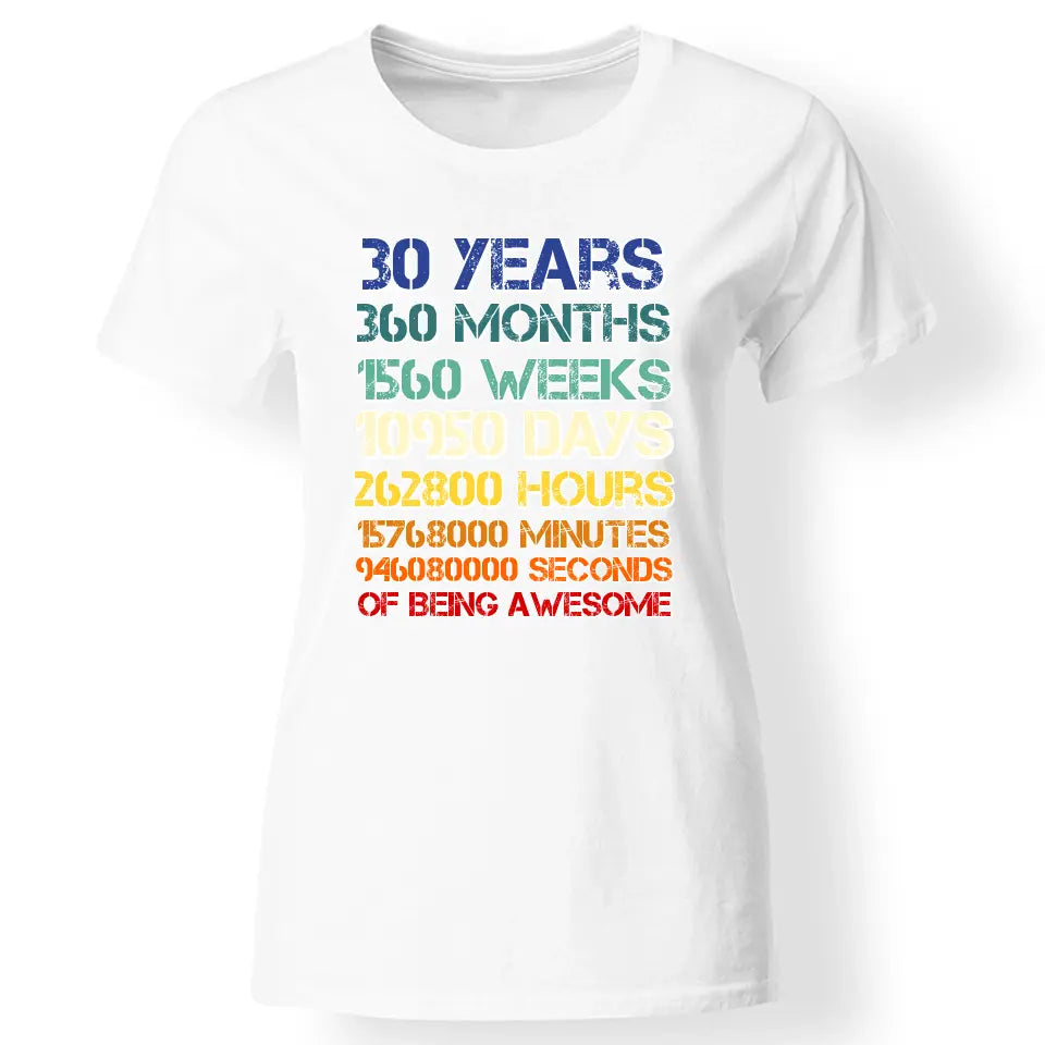 30-as szülinapi póló nőknek