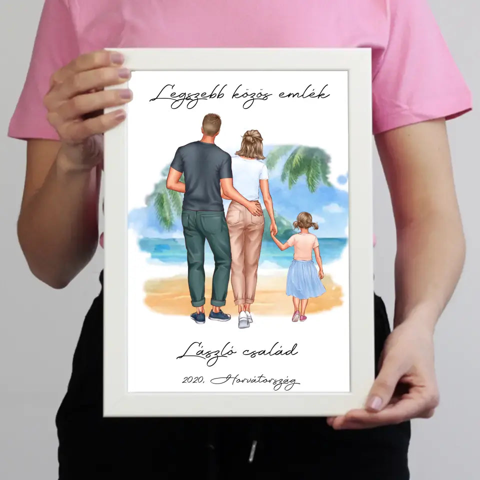 Családos nyári falikép