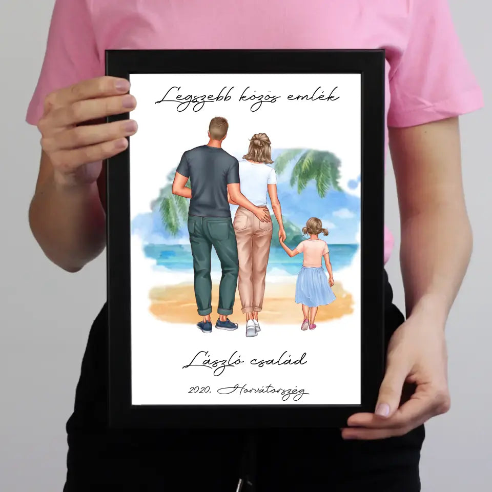 Családos nyári falikép