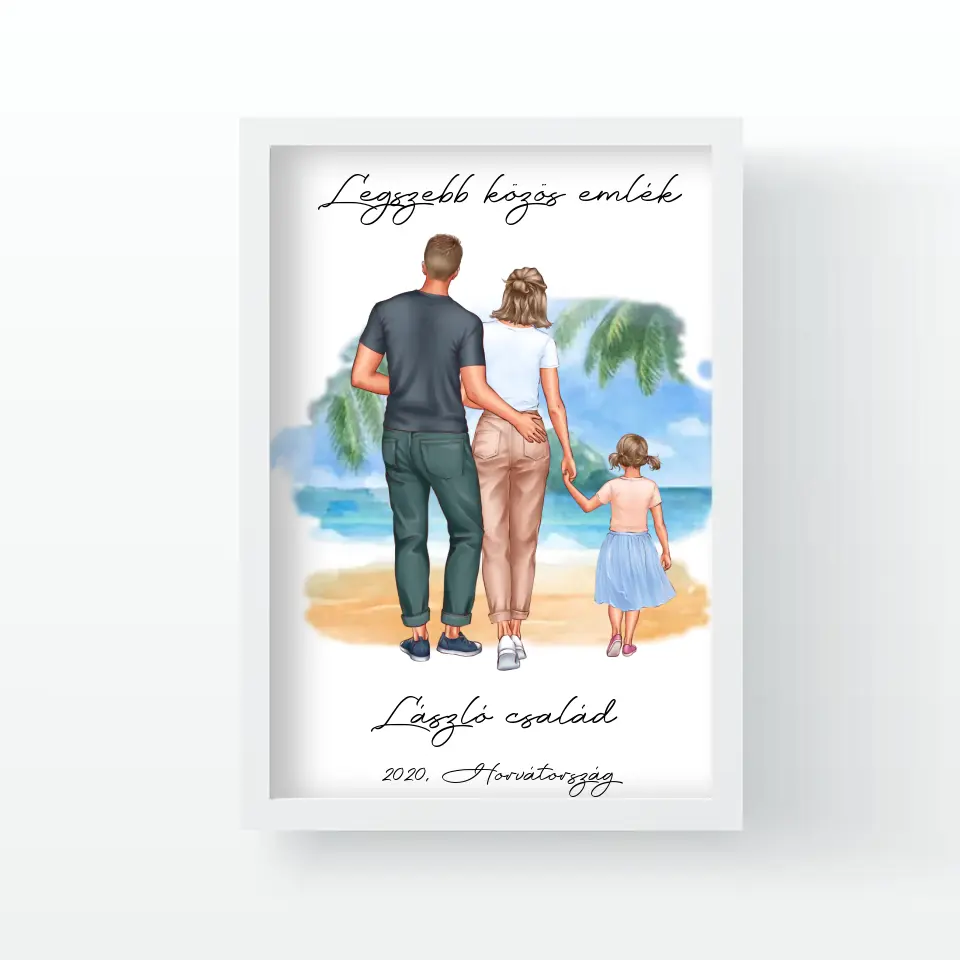 Családos nyári falikép