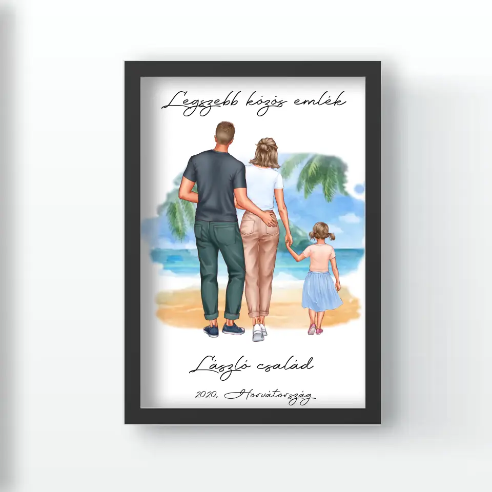 Családos nyári falikép