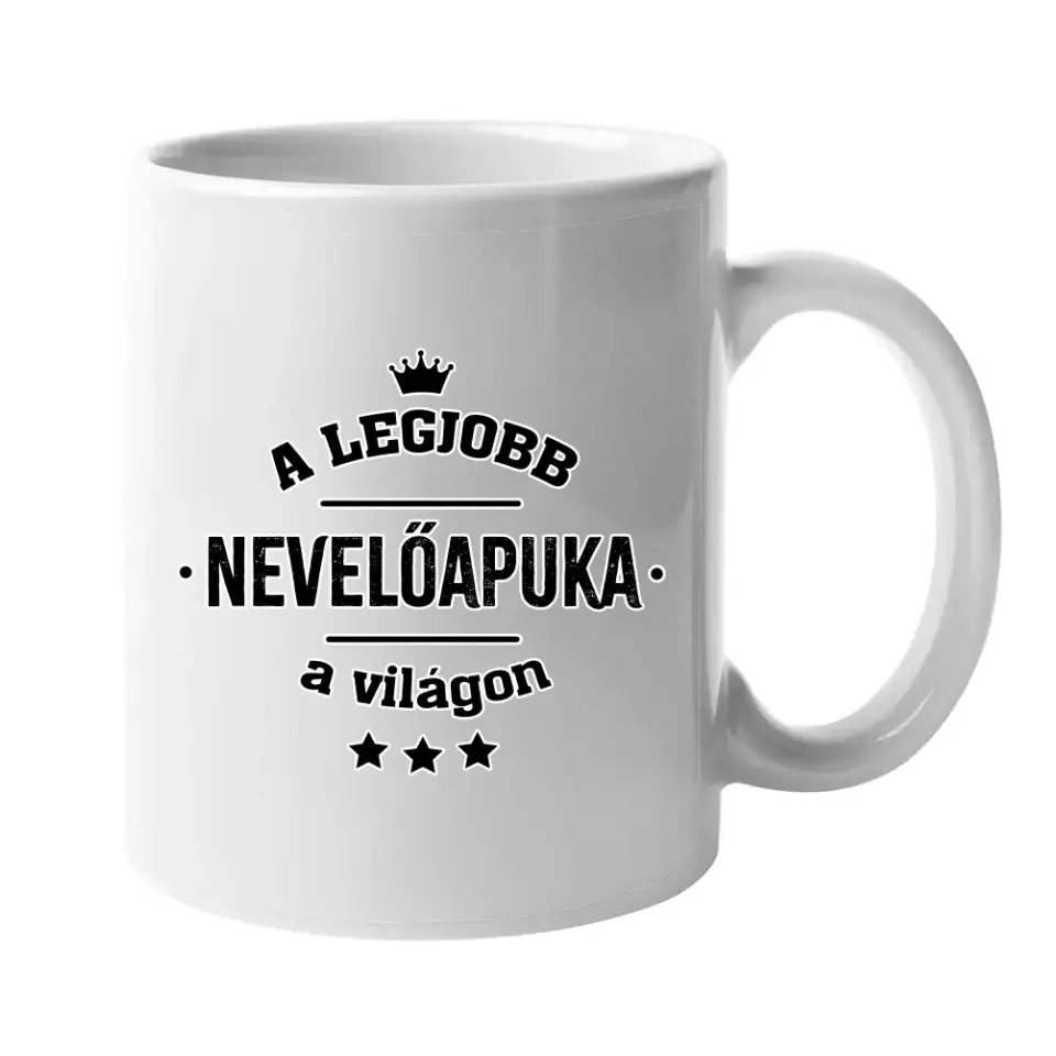 Nevelőapa bögre felirattal