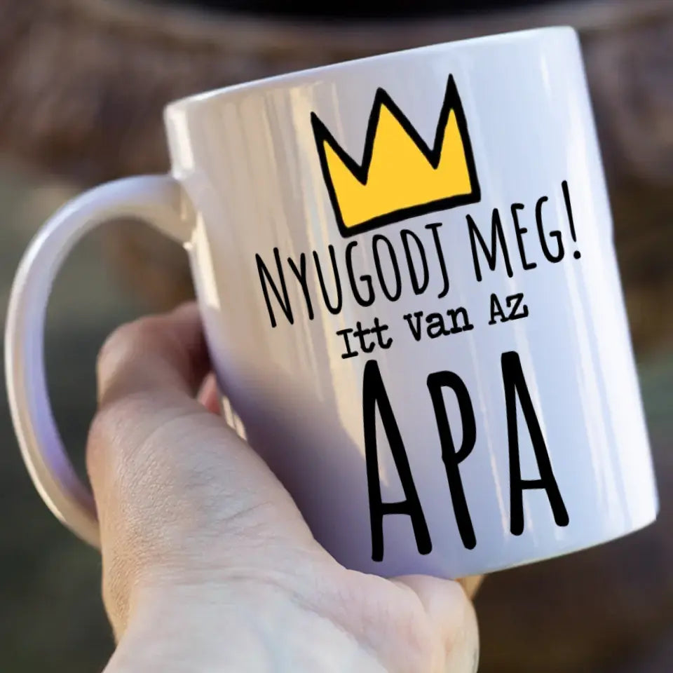 Vicces Apák napi ajándék bögre Apáknak