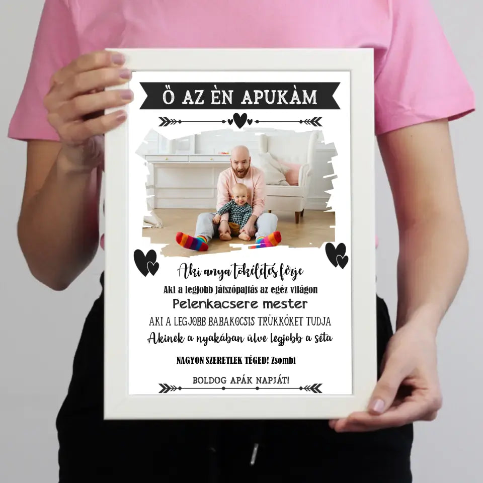 Ő az én apukám apák napi ajándék falikép