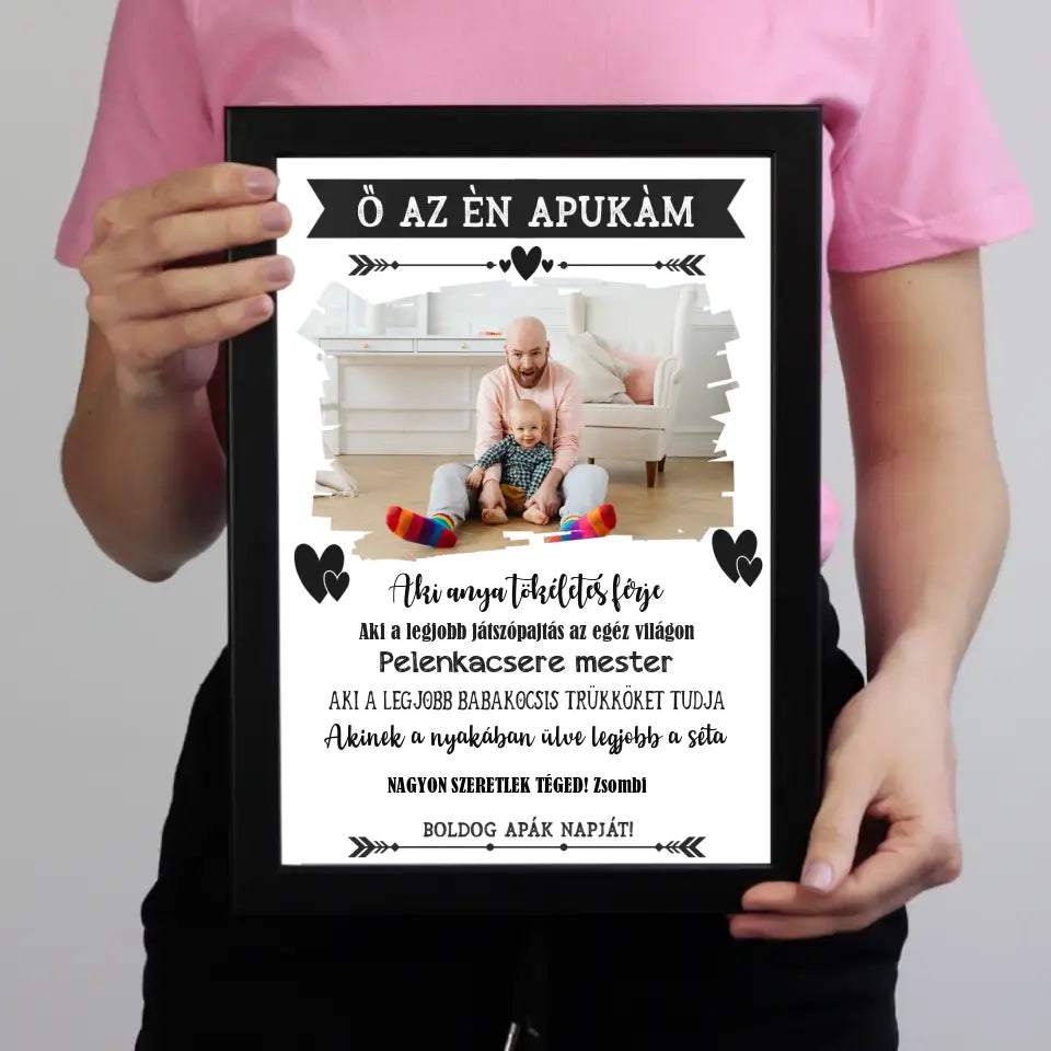 Ő az én apukám apák napi ajándék falikép