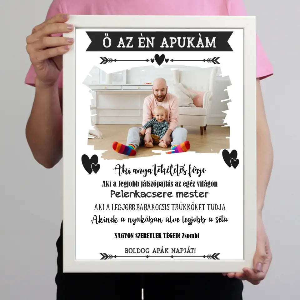 Ő az én apukám apák napi ajándék falikép