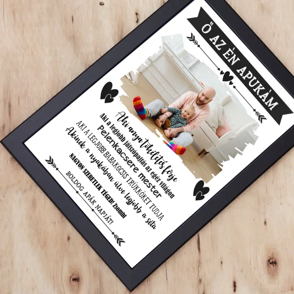 Ő az én apukám apák napi ajándék falikép