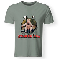 Ajándék Apáknak - szuper apa póló fényképpel