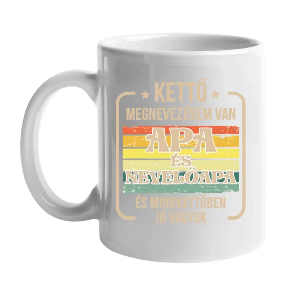 Apa és nevelőapa bögre fényképpel