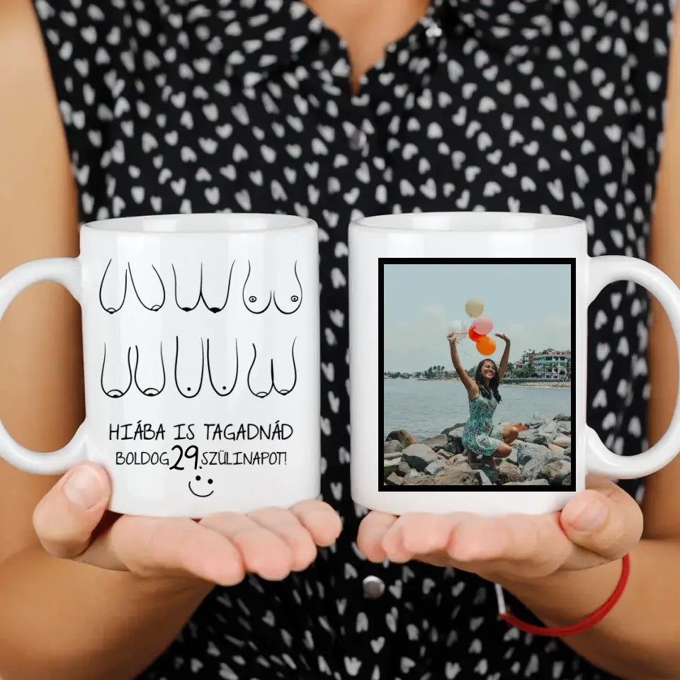 Hiába is tagadnád egyedi képes vicces szülinapi bögre