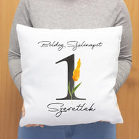 Szülinapi párna virágos számmal