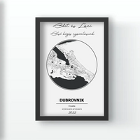 Emlékőrző várostérképes falikép