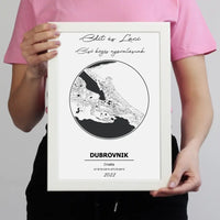 Emlékőrző várostérképes falikép