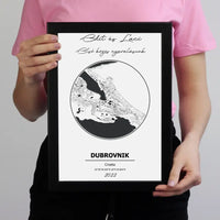 Emlékőrző várostérképes falikép