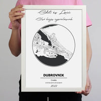 Emlékőrző várostérképes falikép