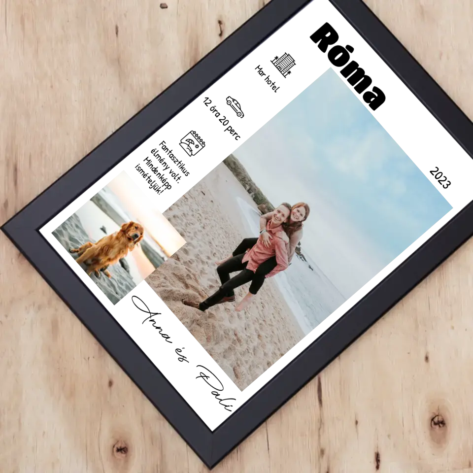 2 fényképes falikép a nyaralás részleteivel