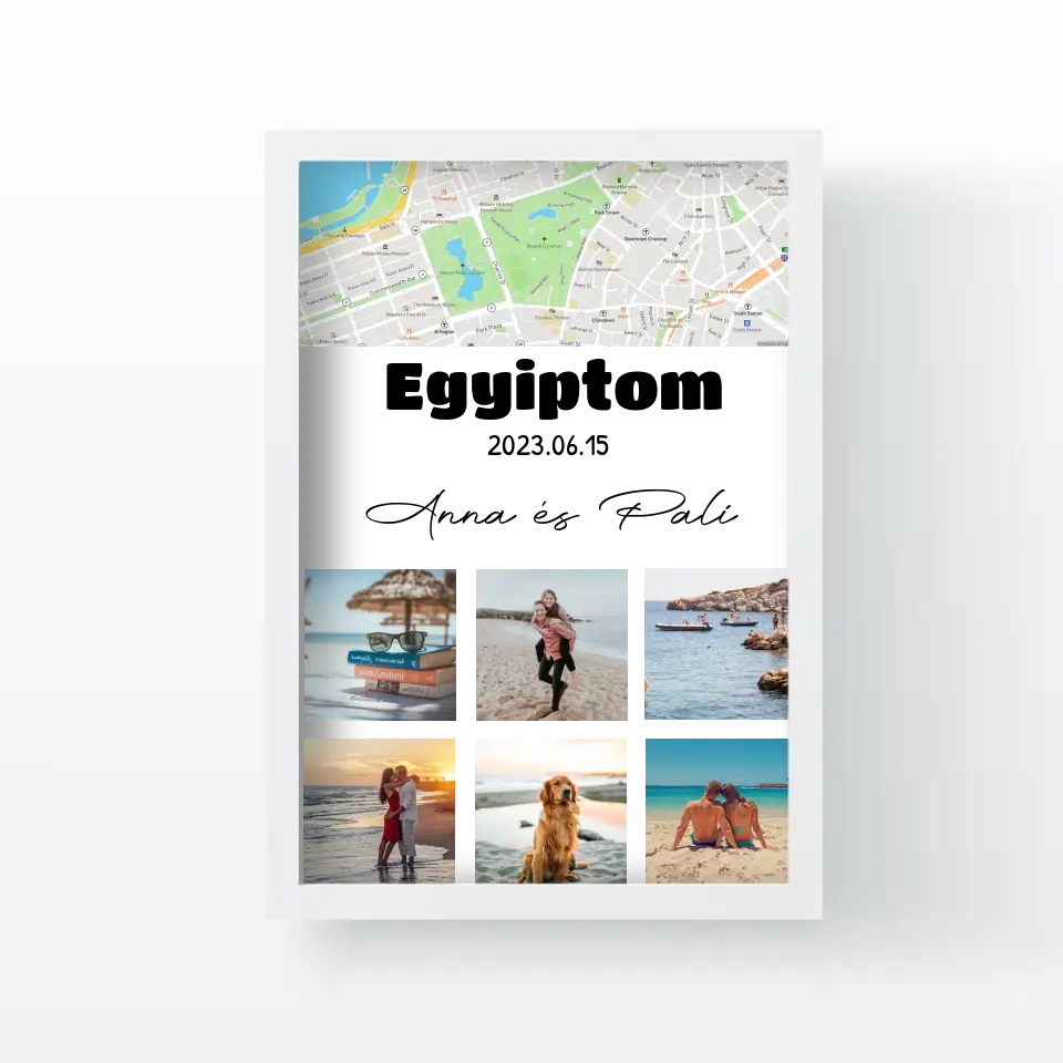 6 képes fotókollázs térképpel