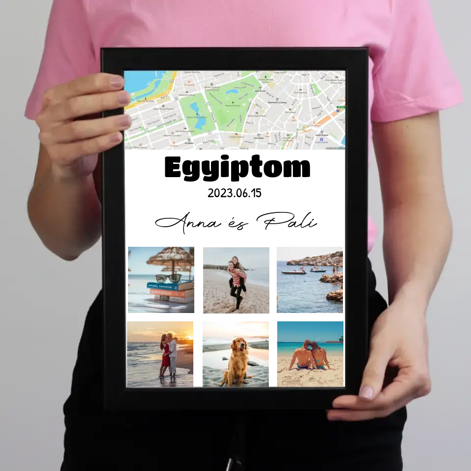 6 képes fotókollázs térképpel