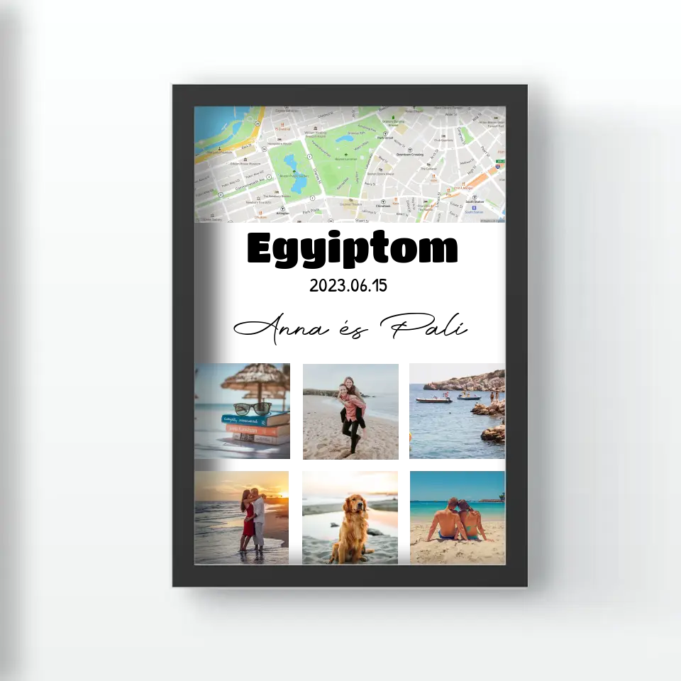 6 képes fotókollázs térképpel