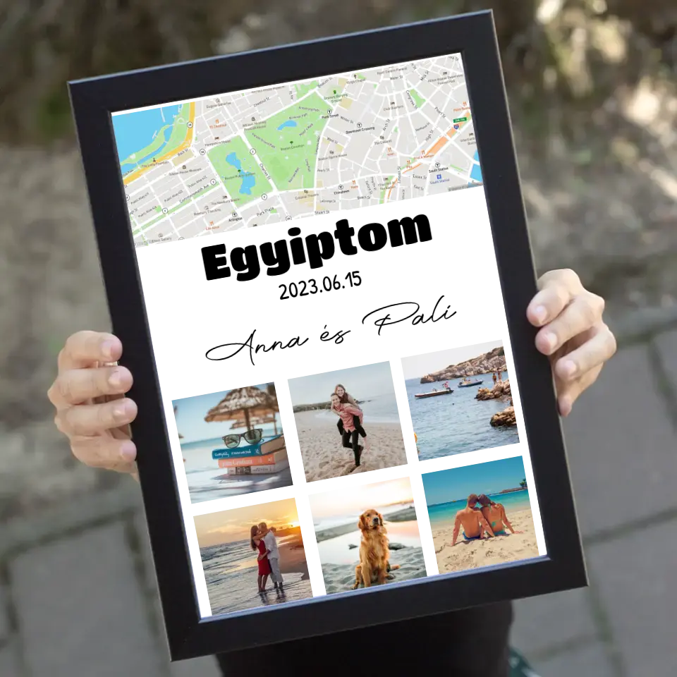 6 képes fotókollázs térképpel