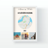 Közös utazás falikép térképpel 3 képpel