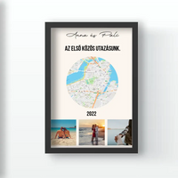 Közös utazás falikép térképpel 3 képpel