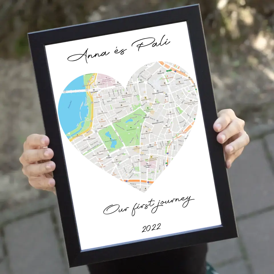 Emlékőrző falikép térképpel