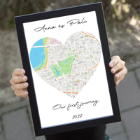 Emlékőrző falikép térképpel