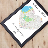 Emlékőrző falikép térképpel