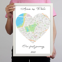 Emlékőrző falikép térképpel