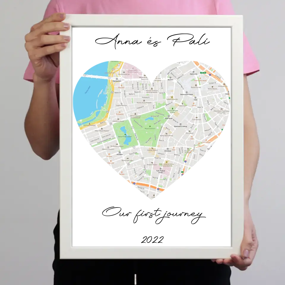 Emlékőrző falikép térképpel