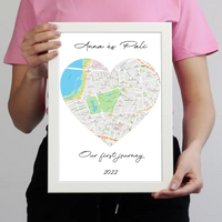 Emlékőrző falikép térképpel