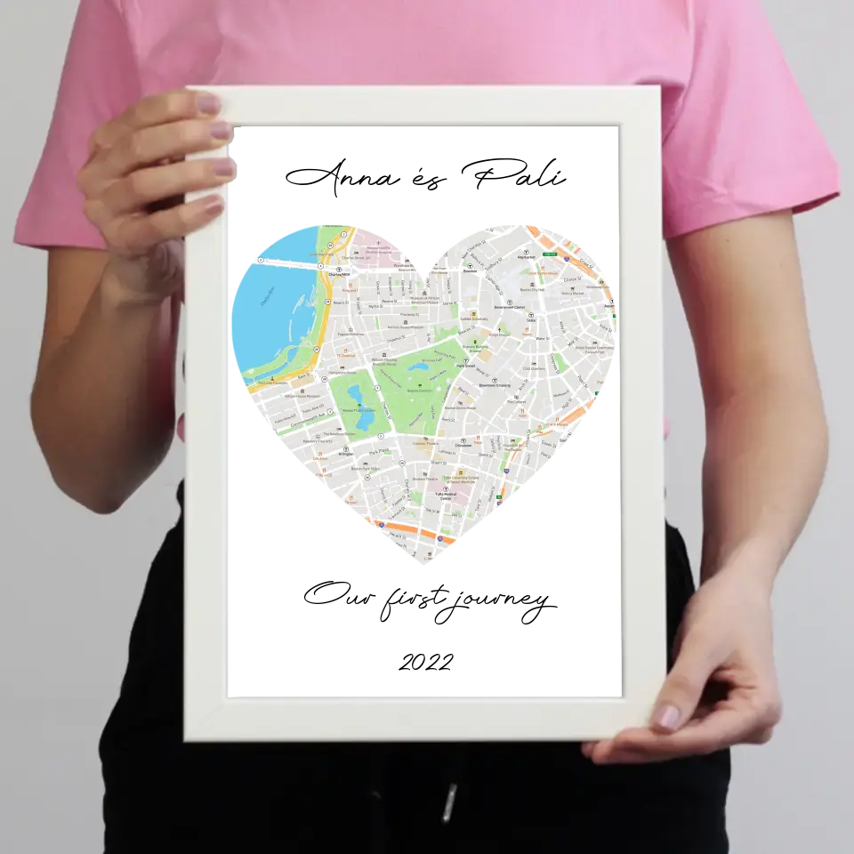 Emlékőrző falikép térképpel