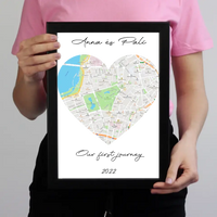 Emlékőrző falikép térképpel